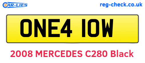 ONE410W are the vehicle registration plates.