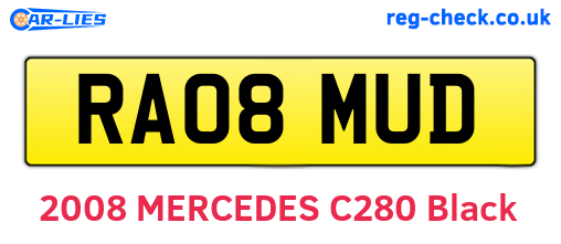 RA08MUD are the vehicle registration plates.