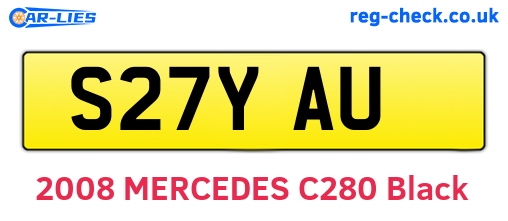 S27YAU are the vehicle registration plates.