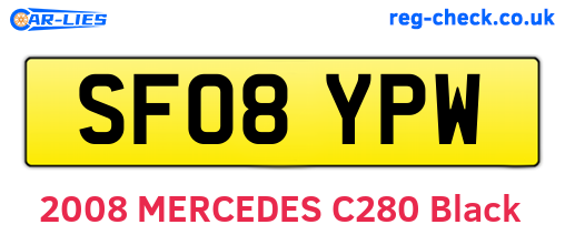 SF08YPW are the vehicle registration plates.