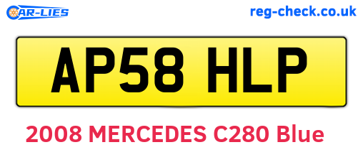 AP58HLP are the vehicle registration plates.