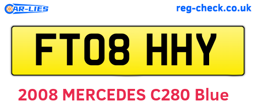 FT08HHY are the vehicle registration plates.