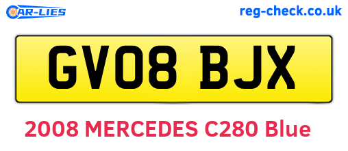 GV08BJX are the vehicle registration plates.