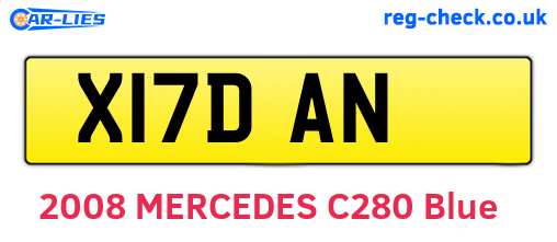 X17DAN are the vehicle registration plates.