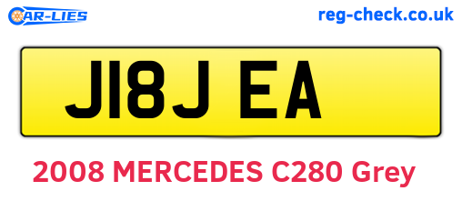 J18JEA are the vehicle registration plates.
