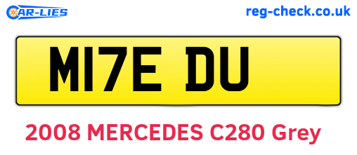 M17EDU are the vehicle registration plates.