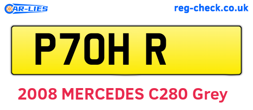 P7OHR are the vehicle registration plates.