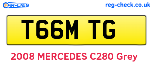 T66MTG are the vehicle registration plates.