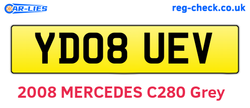 YD08UEV are the vehicle registration plates.