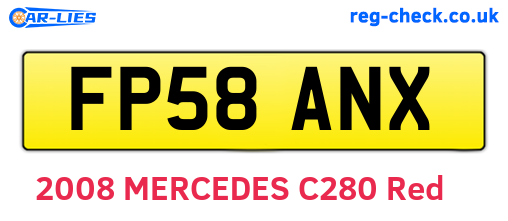 FP58ANX are the vehicle registration plates.