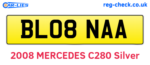BL08NAA are the vehicle registration plates.