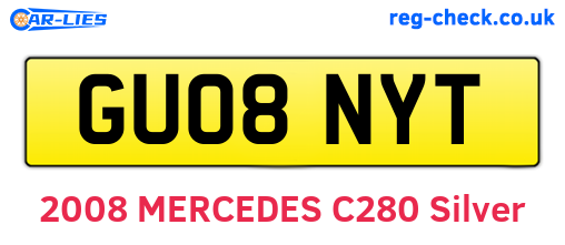 GU08NYT are the vehicle registration plates.