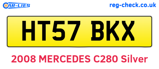 HT57BKX are the vehicle registration plates.