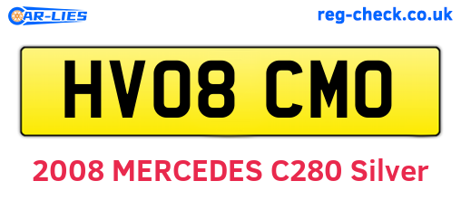 HV08CMO are the vehicle registration plates.