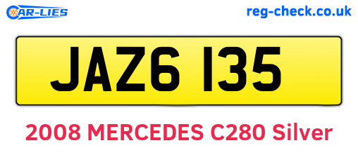 JAZ6135 are the vehicle registration plates.