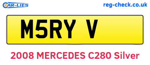 M5RYV are the vehicle registration plates.