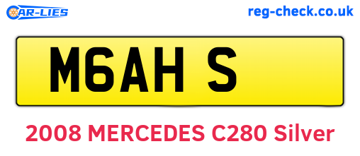 M6AHS are the vehicle registration plates.
