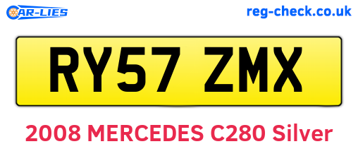 RY57ZMX are the vehicle registration plates.