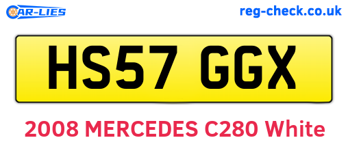 HS57GGX are the vehicle registration plates.