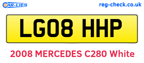 LG08HHP are the vehicle registration plates.