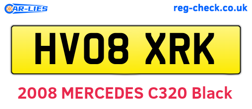 HV08XRK are the vehicle registration plates.