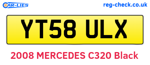 YT58ULX are the vehicle registration plates.