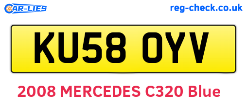 KU58OYV are the vehicle registration plates.