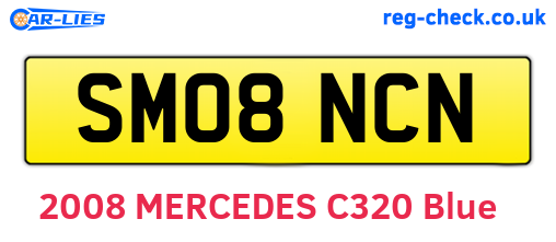 SM08NCN are the vehicle registration plates.