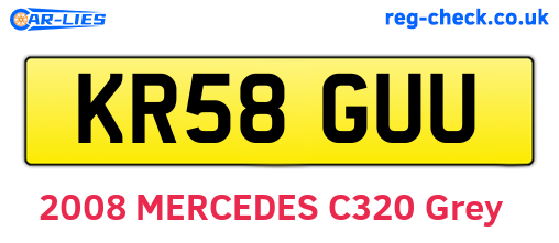 KR58GUU are the vehicle registration plates.