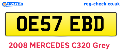 OE57EBD are the vehicle registration plates.