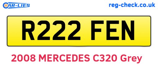 R222FEN are the vehicle registration plates.