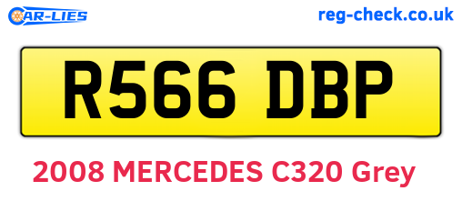 R566DBP are the vehicle registration plates.