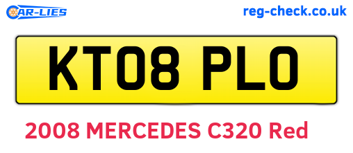 KT08PLO are the vehicle registration plates.