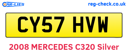 CY57HVW are the vehicle registration plates.