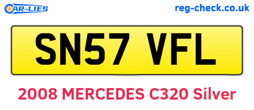 SN57VFL are the vehicle registration plates.