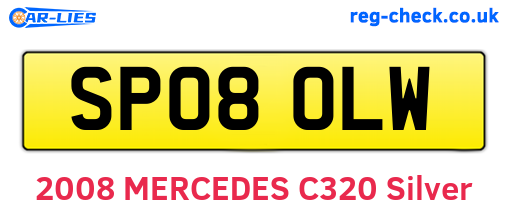 SP08OLW are the vehicle registration plates.