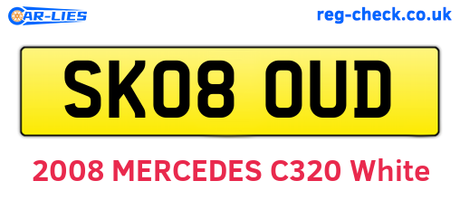 SK08OUD are the vehicle registration plates.