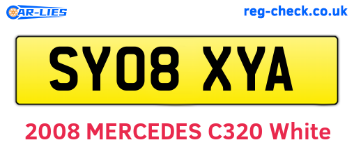SY08XYA are the vehicle registration plates.