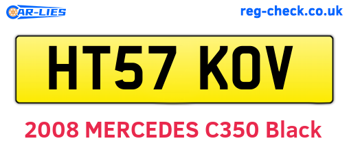 HT57KOV are the vehicle registration plates.