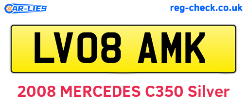 LV08AMK are the vehicle registration plates.