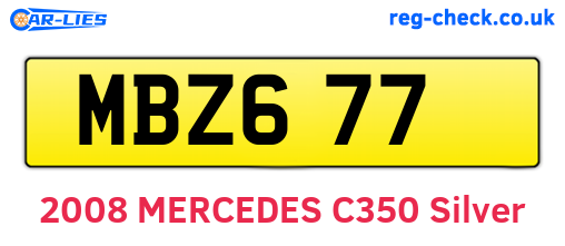 MBZ677 are the vehicle registration plates.