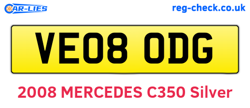 VE08ODG are the vehicle registration plates.