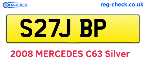S27JBP are the vehicle registration plates.