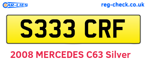 S333CRF are the vehicle registration plates.