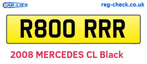 R800RRR are the vehicle registration plates.