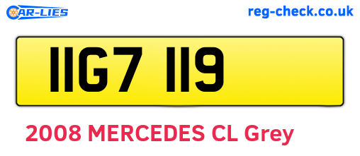 IIG7119 are the vehicle registration plates.
