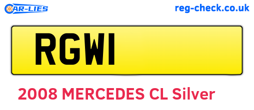 RGW1 are the vehicle registration plates.