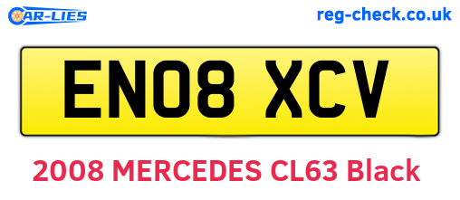 EN08XCV are the vehicle registration plates.
