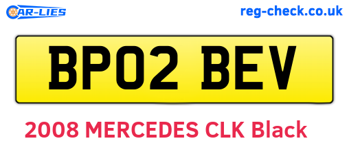BP02BEV are the vehicle registration plates.