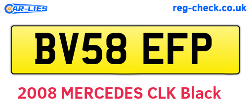 BV58EFP are the vehicle registration plates.